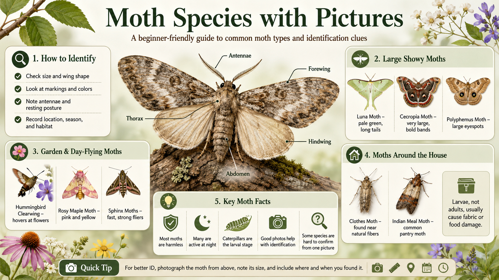 moth species with pictures