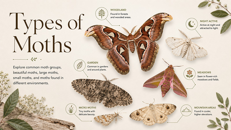 types of moths types of moths