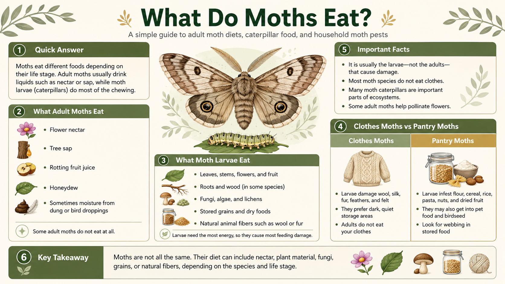 what do moths eat