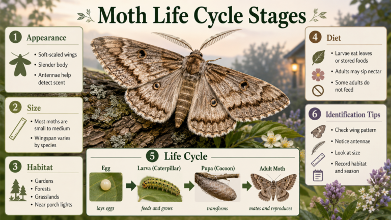 Evolution Moth Process Moth Life Cycle Stages: Egg, Caterpillar, Pupa, and Adult Moth Explained