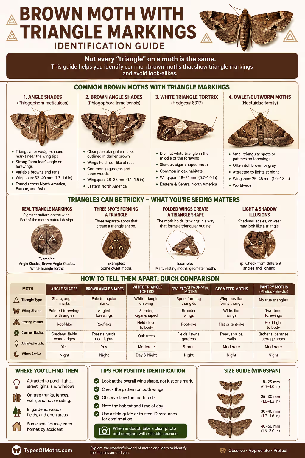 brown moth with triangle markings identification brown moth with triangle markings identification